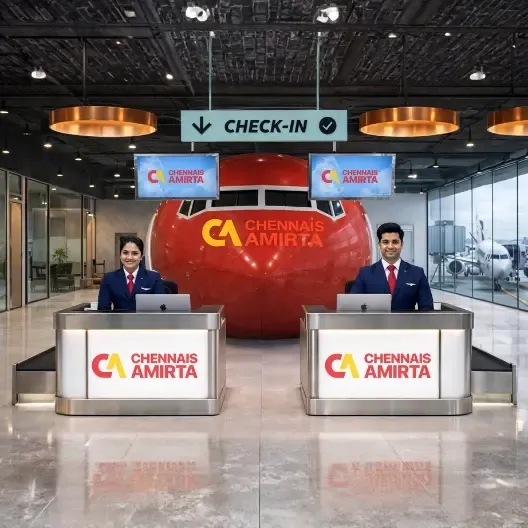 Real-time check-in counter training rig
